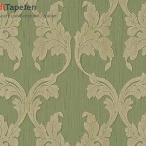 A.S. Creation | Tessuto | 956284 | Vliestapete | Barock | 0.53 x 10.05 m | Grün