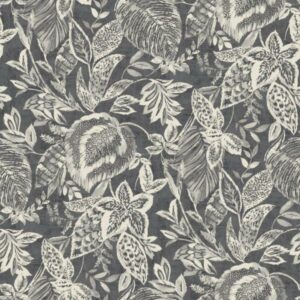Grandeco | Nomad | 171803 | Vliestapete | Blätter | 10.05 x 0.53 m | Grau