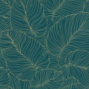 Grandeco | Phoenix | A50902 | Vliestapete | Blätter | 10.05 x 0.53 m | Grün