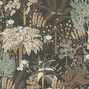 Grandeco | Asperia | A54801 | Vliestapete | Dschungel | 10.05 x 0.53 m | Braun