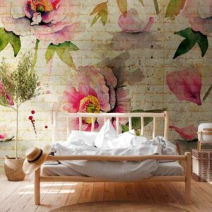 A.S. Creation Fototapete The Wall 382761 Ein Motiv pro Rolle Blumenoptik Beige