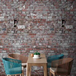 A.S. Creation Fototapete The Wall 383371 Ein Motiv pro Rolle Steinoptik Rot
