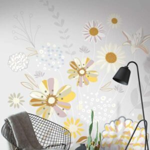 A.S. Creation Fototapete The Wall II 392101 Ein Motiv pro Rolle Blumenoptik Grau