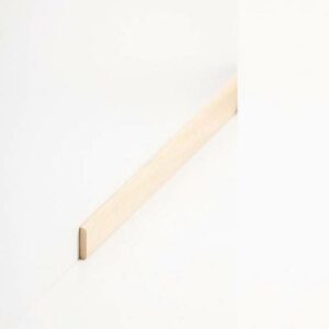 Abdeckleiste "Krakau" Massivholz 4 x 17 x 2000 mm Abachi roh moderne Sockelle...