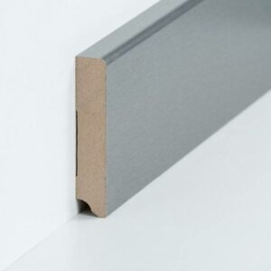 Sockelleiste "Duisburg" MDF 19 x 96 x 2500 mm Edelstahl Modern by PROVISTON
