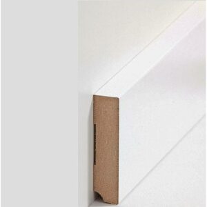 Sockelleiste Jena MDF 19 x 80 x 2500 mm Weiß Fußleiste by PROVISTON