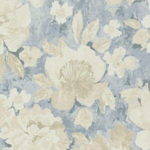 Vliestapete 396071 Blau Beige Creme Blumen Floral Aquarell Dreams A.S. Creation