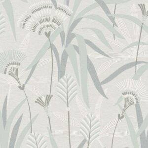 Vliestapete 399363 Grau Blau Grün Blumen Floral French Affair A.S. Creation