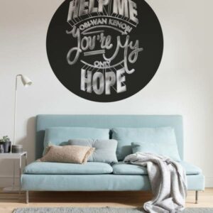 Komar Fototapete Star Wars Dot Help Me Obi Wan 125 x 125 cm Wandtattoo Vlies ...