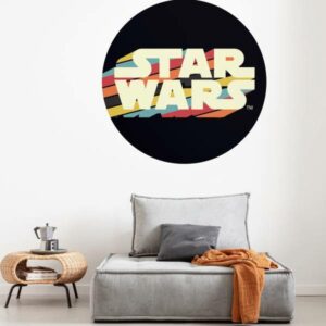 Komar Fototapete Star Wars Dot Typeface 125 x 125 cm Wandbild Vlies Selbstkle...