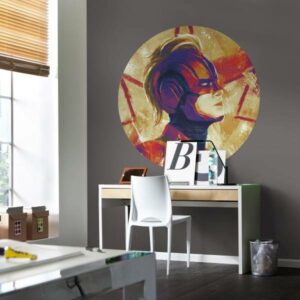 Komar Fototapete Marvel Avengers Painting Captain Helmet 125 x 125 cm Vlies S...