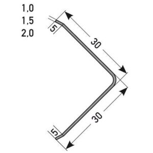 Auer Bau- & Montageprofile Restinga 30 x 30 mm Eckschutzwinkel Einfach Gekant...