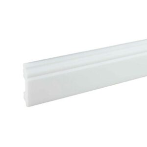 NMC Lackierte Sockelleiste FB1 WALLSTYL Polystyrol 13 x 60 x 2000 mm Weiß Fuß...
