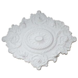 Marbet | Rosette "R25" | 70 x 57 cm | Styropor | weiß