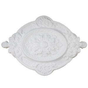 Marbet | Rosette "R4" | 57 x 40cm | Styropor | weiß