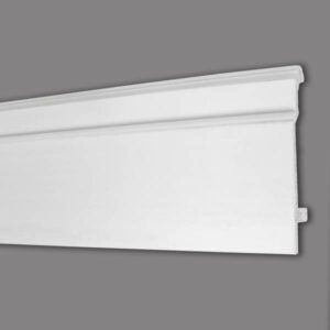 Marbet Sockelleiste "HF-1" Kunststoff 24.5 x 108 x 2000 mm Weiß moderne Fußle...