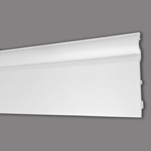 Marbet Sockelleiste "HF-2" Kunststoff 15 x 120 x 2000 mm Weiß moderne Fußleiste