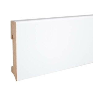 Neuhofer Sockelleiste "Gabiano" FU096L MDF 16 x 90 x 2400 mm Weiß Fußleiste
