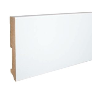 Neuhofer Sockelleiste "Camino" FU119L MDF 19 x 120 x 2400 mm Weiß Fußleiste