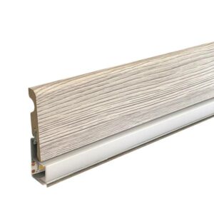 Sockelleiste zur indirekten Beleuchtung in Weißeiche (10 x 73 x 2400 mm)