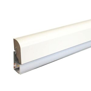 Stilechte Licht Sockelleisten MDF lackiert weiß (20 x 55 x 2400 mm)