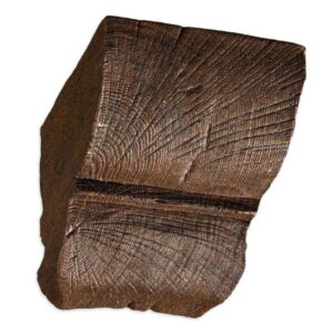 Wiesemann | Konsole für PU-Balken | 200 x 130 mm | Polyurethan | Eiche dunkel...