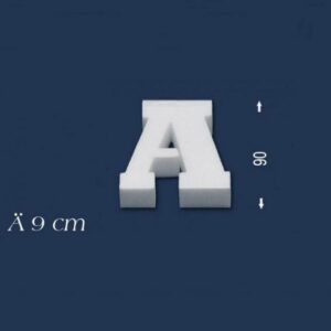Deko Buchstabe A 90 mm Styropor Buchstabe 3D Buchstabe Weiß Wiesemann