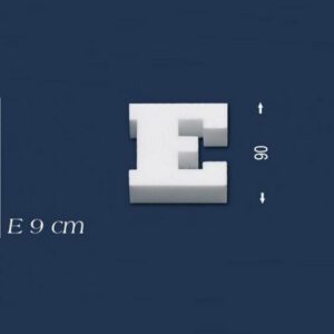 Deko Buchstabe E 90 mm Styropor Buchstabe 3D Buchstabe Weiß Wiesemann