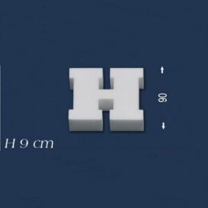 Deko Buchstabe H 90 mm Styropor Buchstabe 3D Buchstabe Weiß Wiesemann