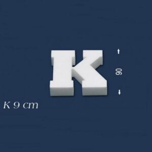 Deko Buchstabe K 90 mm Styropor Buchstabe 3D Buchstabe Weiß Wiesemann