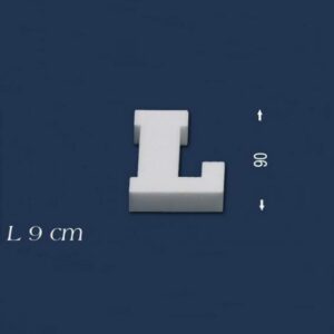 Deko Buchstabe L 90 mm Styropor Buchstabe 3D Buchstabe Weiß Wiesemann