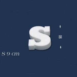 Deko Buchstabe S 90 mm Styropor Buchstabe 3D Buchstabe Weiß Wiesemann