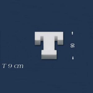 Deko Buchstabe T 90 mm Styropor Buchstabe 3D Buchstabe Weiß Wiesemann