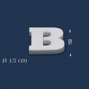 Deko Buchstabe B 150 mm Styropor Buchstabe 3D Buchstabe Weiß Wiesemann