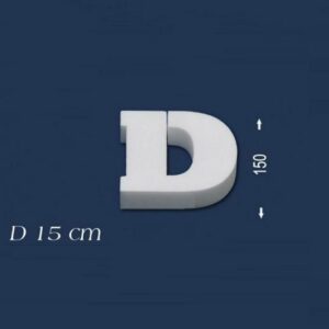 Deko Buchstabe D 150 mm Styropor Buchstabe 3D Buchstabe Weiß Wiesemann