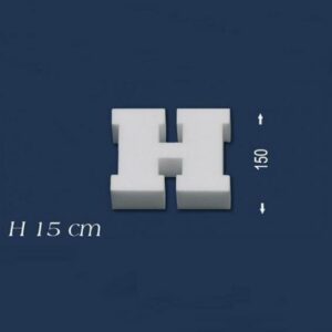 Deko Buchstabe H 150 mm Styropor Buchstabe 3D Buchstabe Weiß Wiesemann