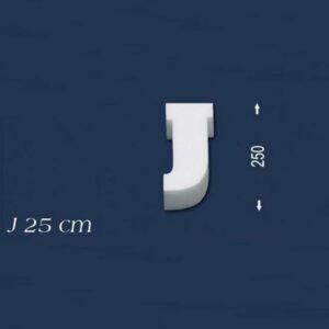 Deko Buchstabe J 250 mm Styropor Buchstabe 3D Buchstabe Weiß Wiesemann