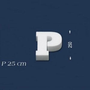 Deko Buchstabe P 250 mm Styropor Buchstabe 3D Buchstabe Weiß Wiesemann