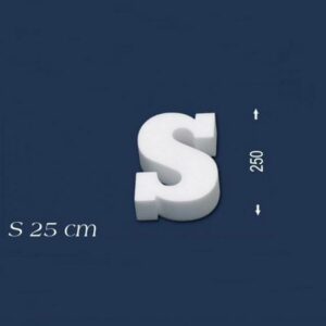 Deko Buchstabe S 250 mm Styropor Buchstabe 3D Buchstabe Weiß Wiesemann