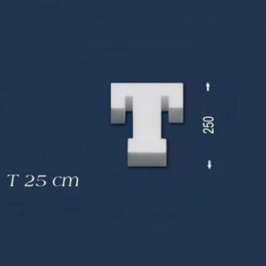 Deko Buchstabe T 250 mm Styropor Buchstabe 3D Buchstabe Weiß Wiesemann