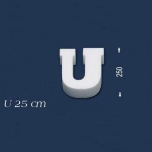 Deko Buchstabe U 250 mm Styropor Buchstabe 3D Buchstabe Weiß Wiesemann