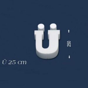 Deko Buchstabe Ü 250 mm Styropor Buchstabe 3D Buchstabe Weiß Wiesemann