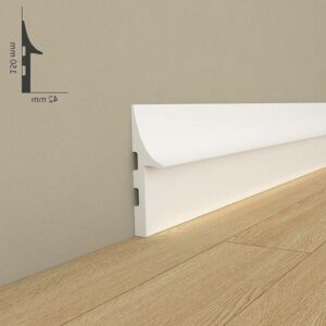 Mardom Decor Licht Sockelleiste Polyurethan 42 x 150 x 2000 cm Weiß moderne L...