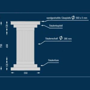 Wiesemann | Dekosäule "San Luca 386" | 560 x 758 mm | Stucksäule | Beschichte...