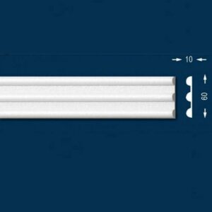 Wiesemann | Fassadenprofil "FP1" | Fassadenstuck | 10 x 60 x 2000 mm | Innens...