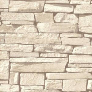 Grandeco | Nomad | 115403 | Vliestapete | Steinoptik | 10.05 x 0.53 m | Beige