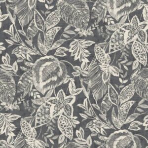 Grandeco | Nomad | 171803 | Vliestapete | Blätter | 10.05 x 0.53 m | Grau