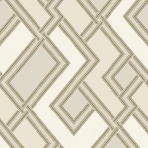 Grandeco | Asperia | 177505 | Vliestapete | Geometrisch | 10.05 x 0.53 m | Creme