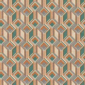 Vliestapete 746525 Orange Beige Grün Muster Motive Indian Style Rasch