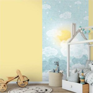 Fototapete Kinderzimmer 770641 Blau Gelb Muster Motive Lilly & Luis Wolken A....